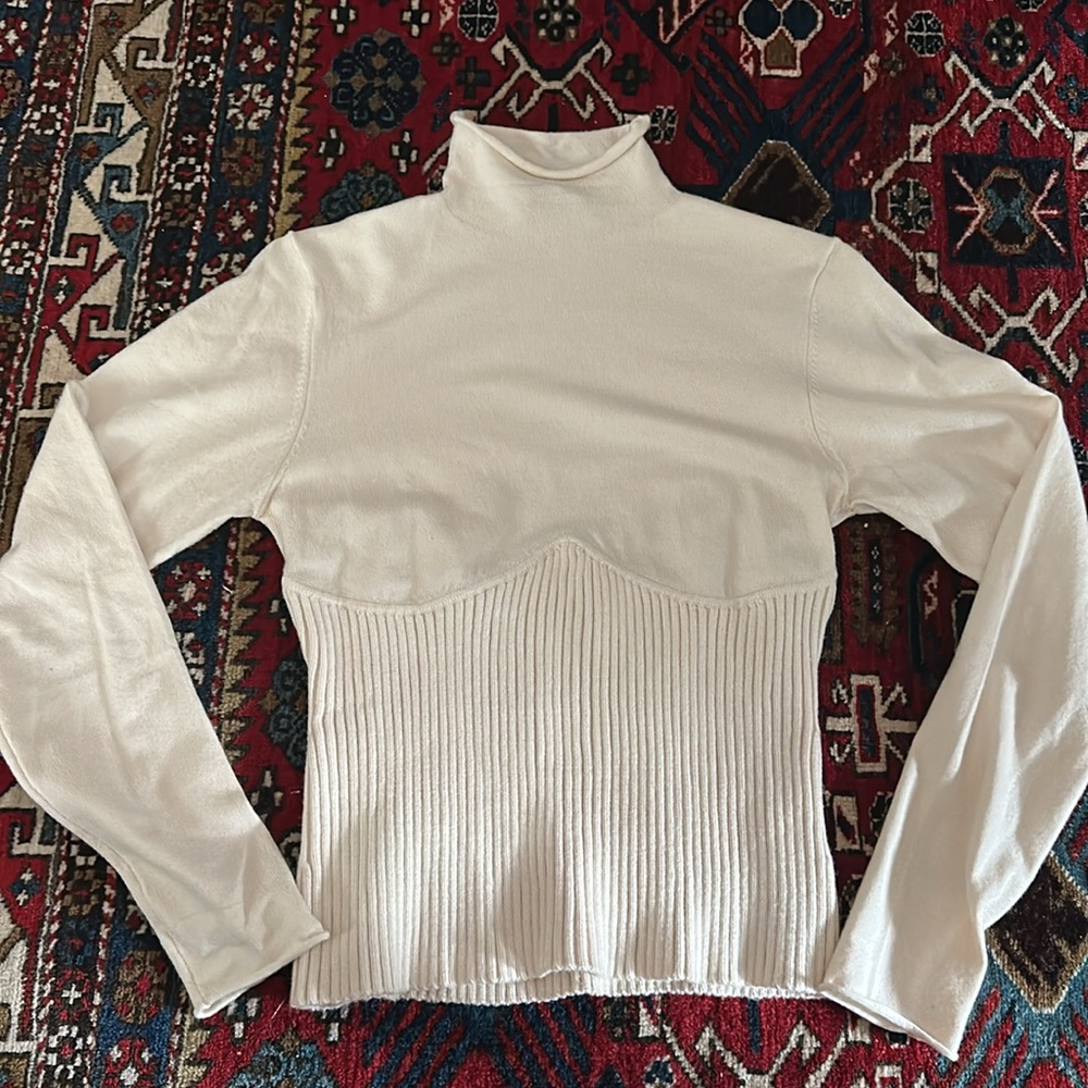 Cream Zara Turtleneck Sweater